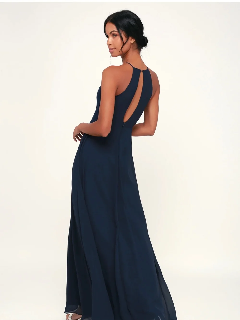 Lulu's Night of Romance Navy Blue Sleeveless Maxi Dress - Picture 2 of 9